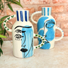Vase artisanal Taboukalt Oudm bleu