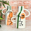 Vase artisanal Taboukalt Oudm orange
