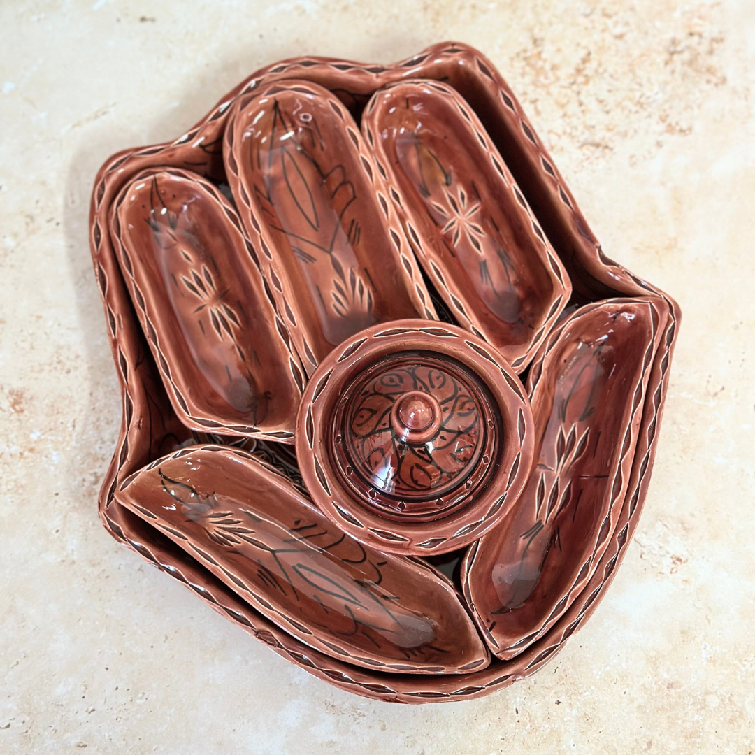 Assiette Khmissa Nakch multi compartiments