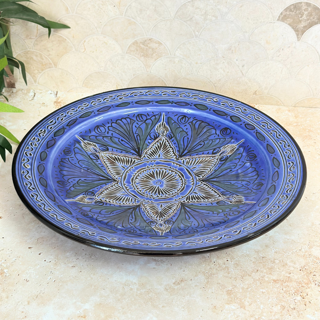 Assiette Nakch bleu