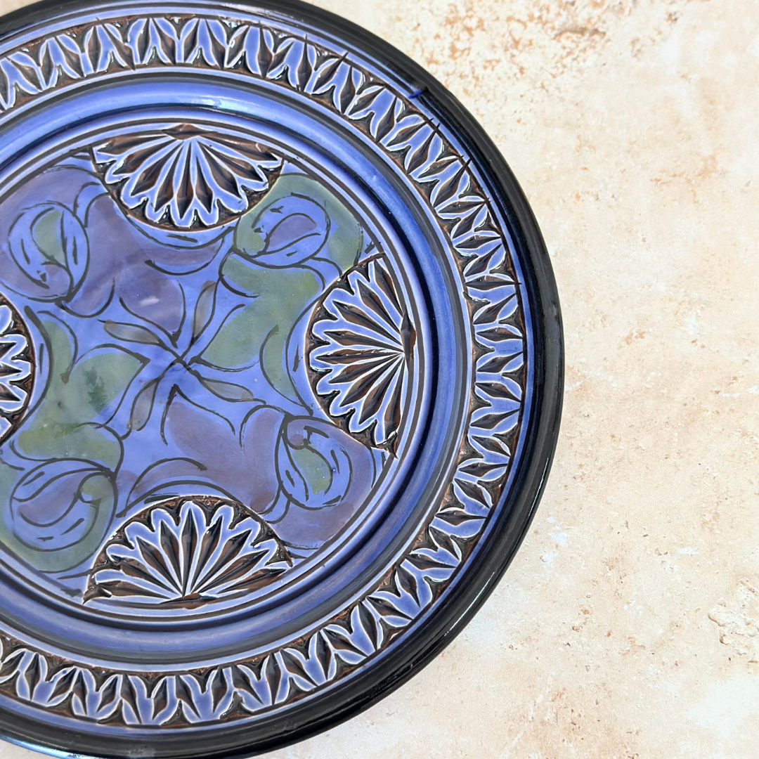 Assiette Nakch bleu