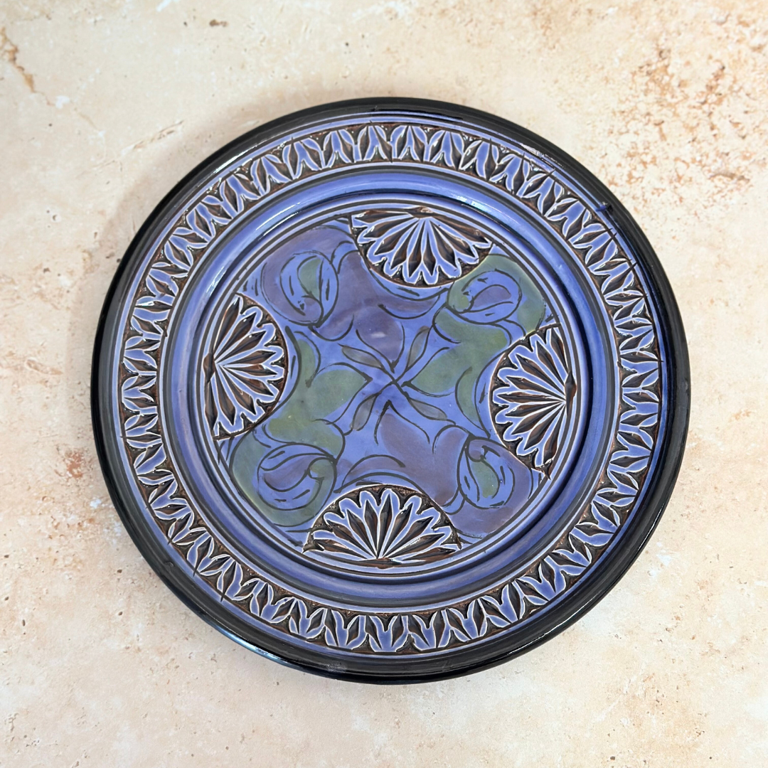 Assiette Nakch bleu