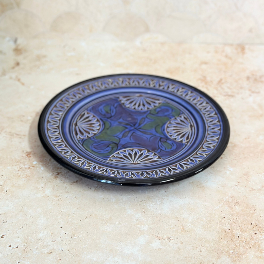 Assiette Nakch bleu