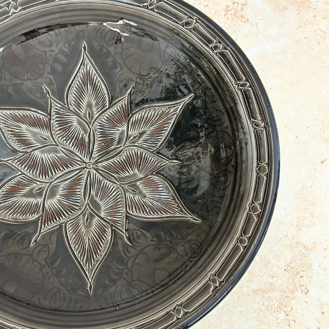Assiette Nakch Noir