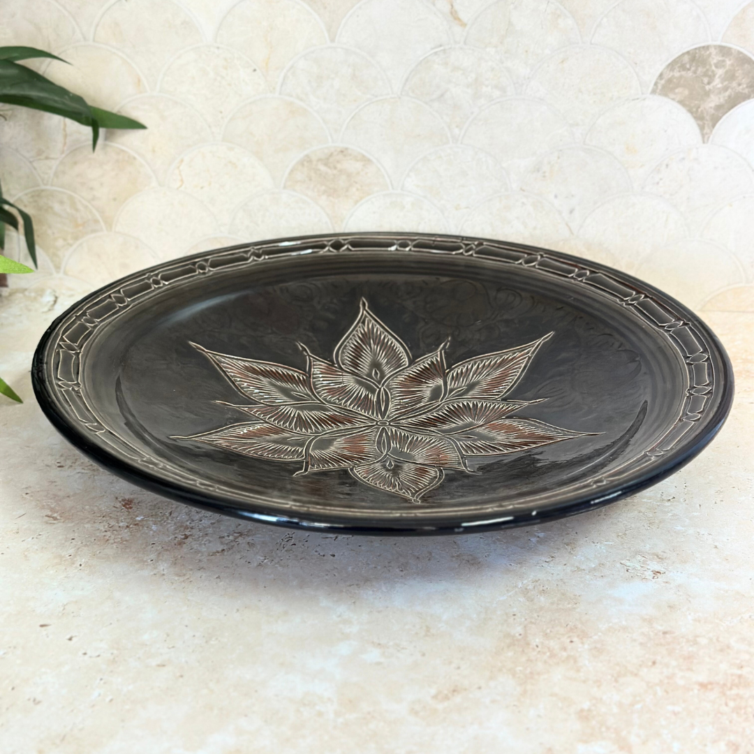Assiette Nakch Noir