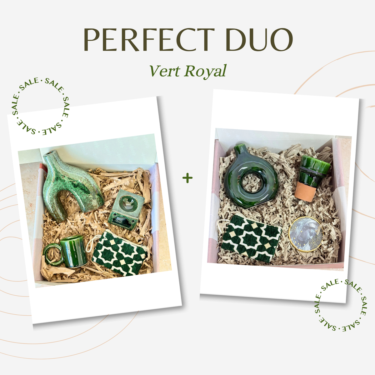 Duo 2 coffrets cadeaux Vert Royal