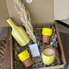 Coffret cadeau artisanal Jaune rayé