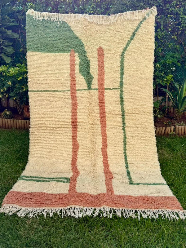 Tapis Berbère Azilal 100% Multicolore en Laine De Mouton 2,45m / 1,50cm