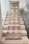 Tapis Berbère Runner Azilal 100% Multicolore en Laine De Mouton2,88m/71cm