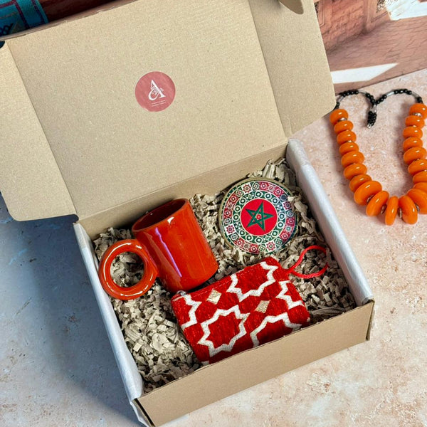 Coffret cadeau artisanal petit Azul Maroc
