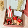 Coffret cadeau artisanal Love's Day rayé rouge