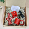 Coffret cadeau artisanal Women's Day bougeoir rouge