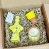 Coffret cadeau artisanal Women's Day jaune poussin