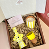 Coffret cadeau artisanal Women's Day jaune poussin