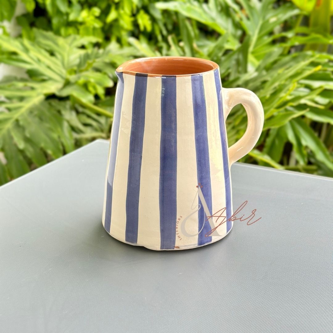 Carafe rayée bleu - Ajbir
