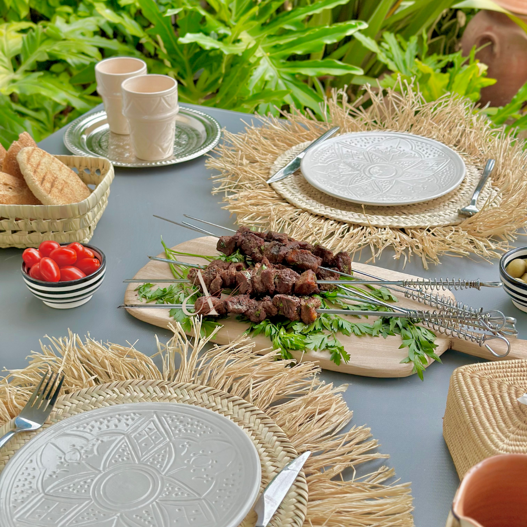 Assiette Tizwelt blanche - Ajbir