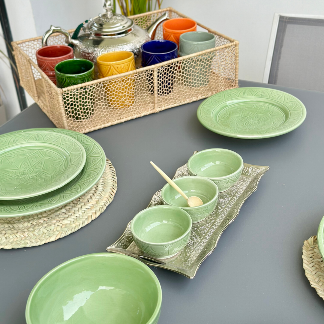 Assiette Tizwelt vert - Ajbir