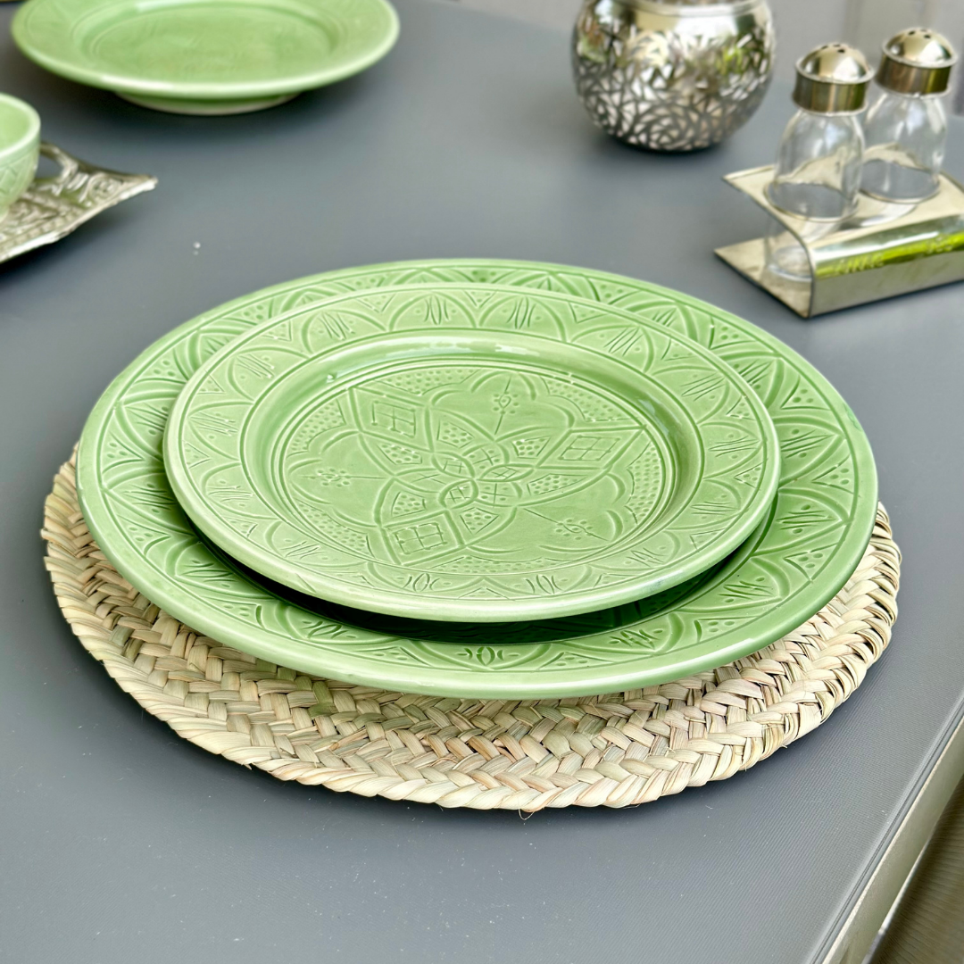 Assiette Tizwelt vert - Ajbir