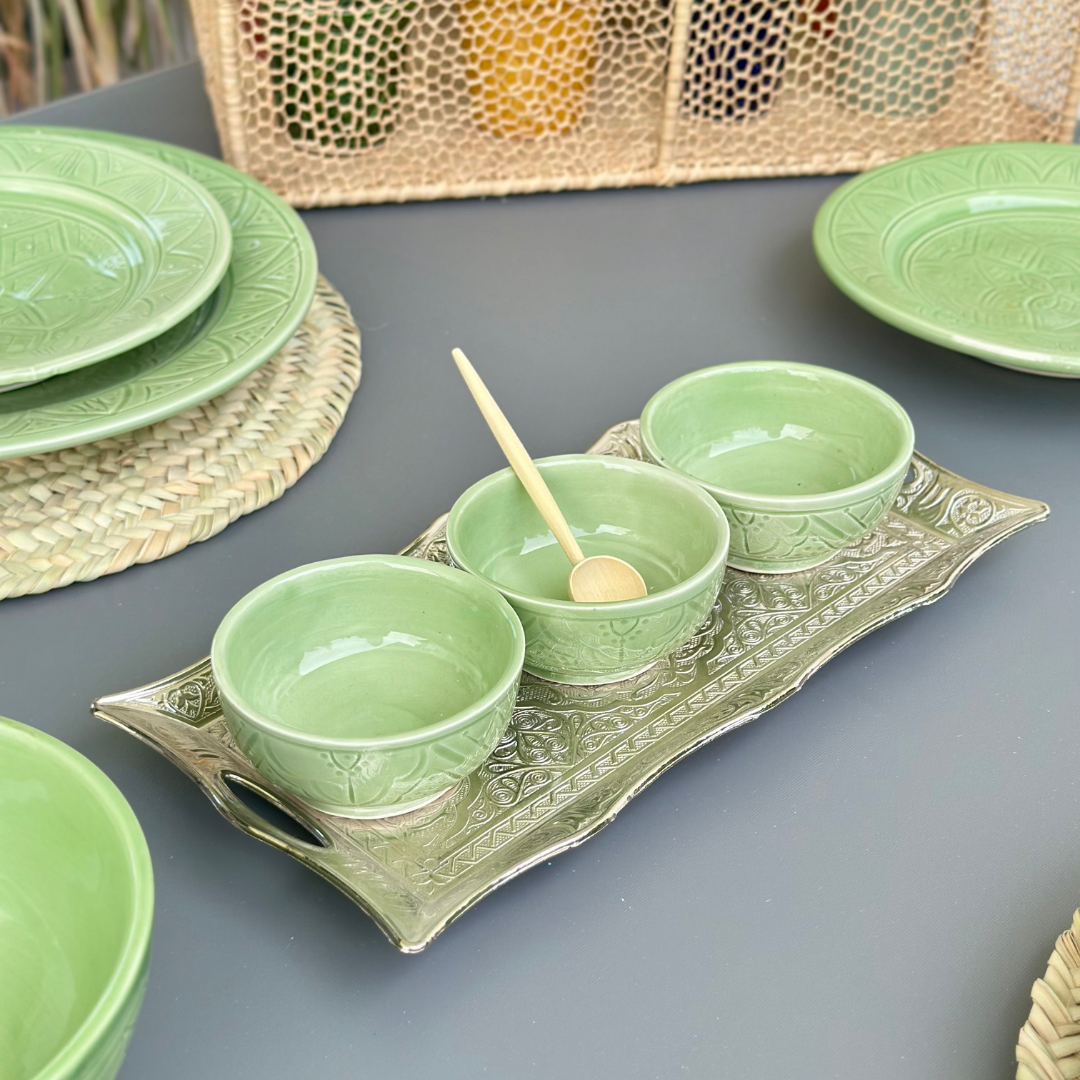 Assiette Tizwelt vert - Ajbir