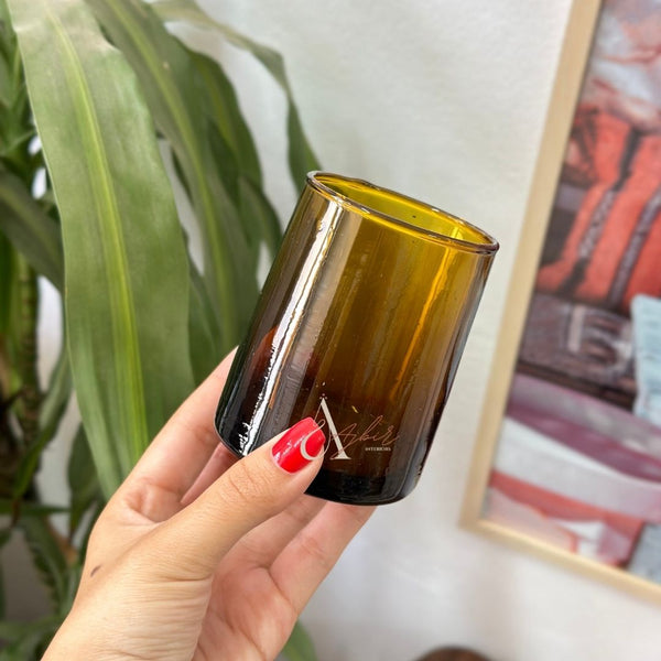 Set de 6 verres à eau/jus beldi marron 9cm