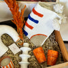 Coffret cadeau artisanal XL Azul blanc et orange