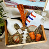 Coffret cadeau artisanal XL Azul blanc et orange