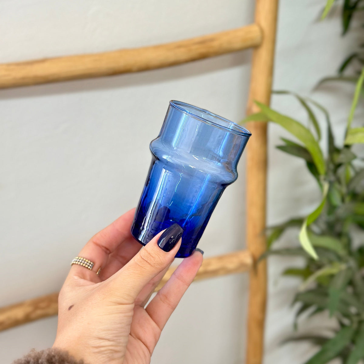 Set de 2 verres à thé beldi bleu 9cm