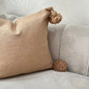 Housse de Coussin à pompons 45cmx45cm Beige - Ajbir