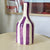 Vase bouteille mauve rayé - Ajbir