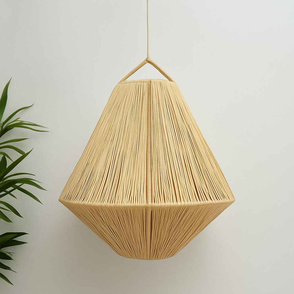 Suspension artisanale en raphia 3